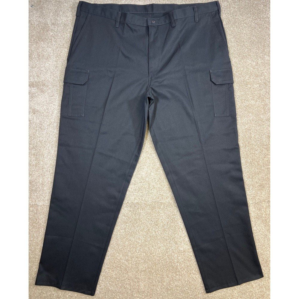 NWT Cintas Mens Black Comfort FLEX Cargo Pants Work Utility Size 48x33